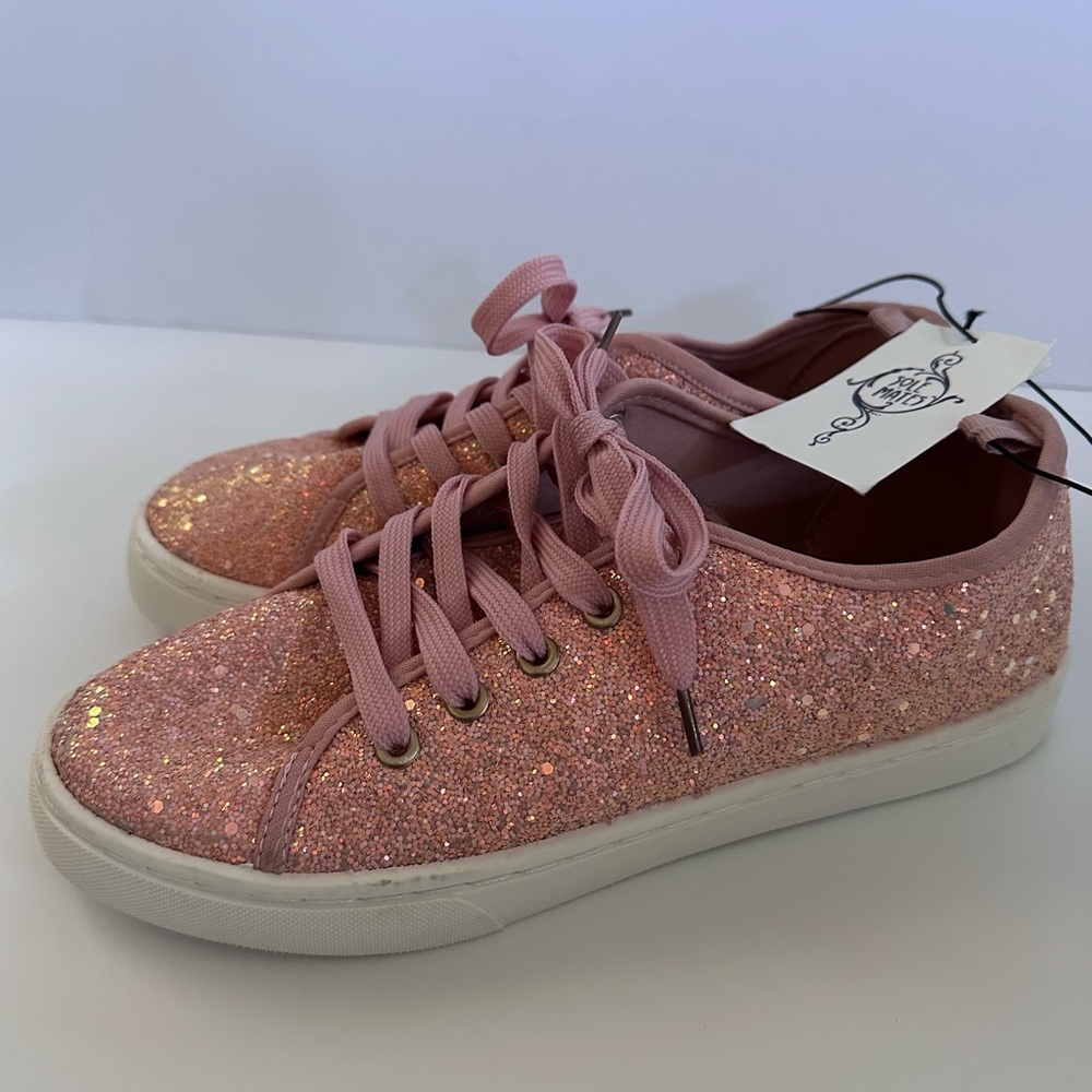 SOLE MATES | Pink Sparkle Canvas Shoe (SZ 8/9) NWT